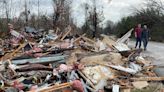 An Alabama community seems to have been 'wiped off the map' by extreme storms and tornadoes, a local emergency official said