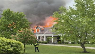 'Our mission is community first': New Melle house believed to be hit by lightning, firefighters save dog from burning home