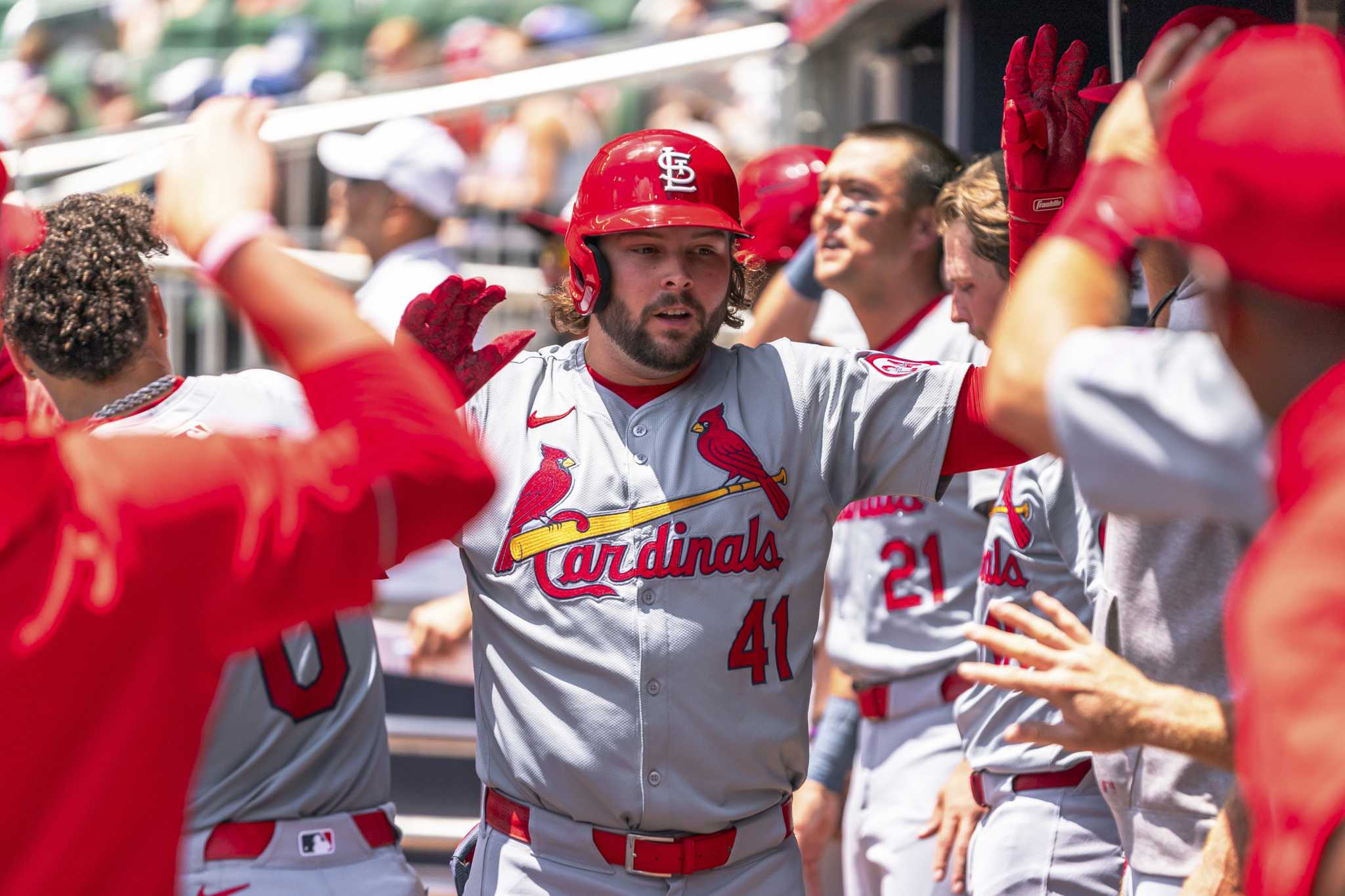 Burleson, Goldschmidt hit home runs in Cardinals' 6-2 win over Braves