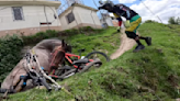 Watch as horse causes MTB pile-up on popular trail