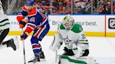 Oilers score last five goals to even series with Stars