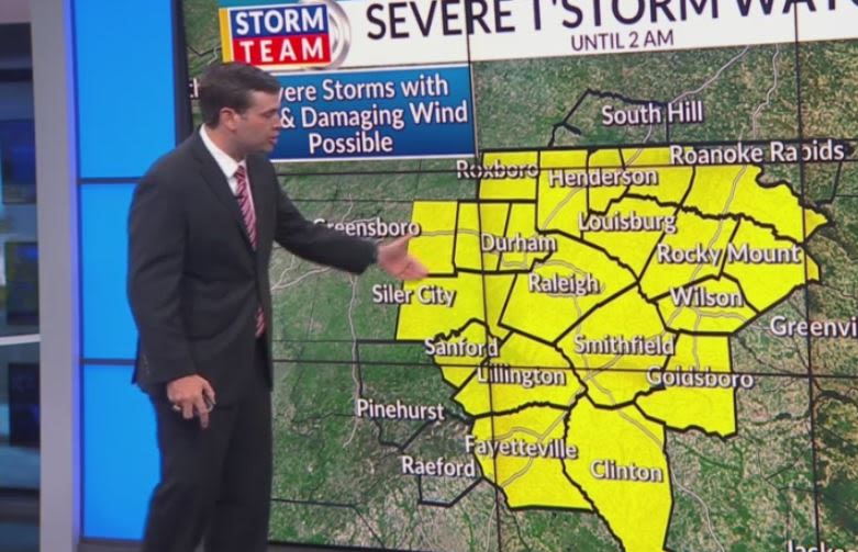 Central NC severe thunderstorm watch extended, more counties added