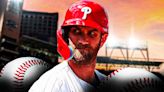 Phillies' Bryce Harper scratched from lineup after getting hit in head