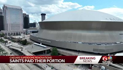 New Orleans Saints pays their share of Superdome renovations