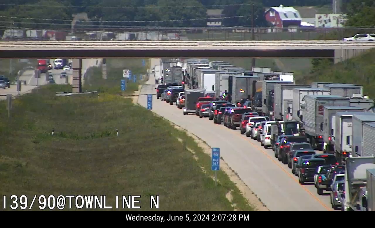 TRAFFIC ALERT: I-90 detoured north of Janesville due to crash