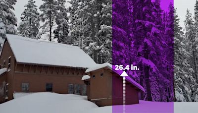It may be Spring, but no one told Lake Tahoe: Record-breaking snowstorm coats mountains