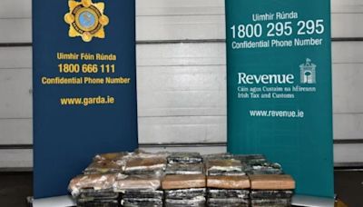 Around 150kg of 'suspected' cocaine worth €10.5m seized at Dublin Port