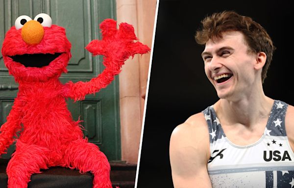 Elmo wants to be a 'specialist,' so gymnast Stephen Nedoroscik gave him perfect advice