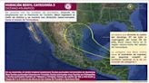 Baja Beryl a categoría 3; pegaría mañana en México