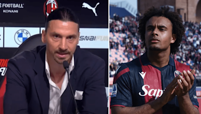 Zlatan Ibrahimovic responds to Man Utd beating AC Milan to Joshua Zirkzee deal