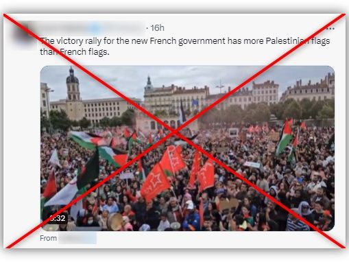 Video from pro-Palestinian demonstration misrepresented after French elections