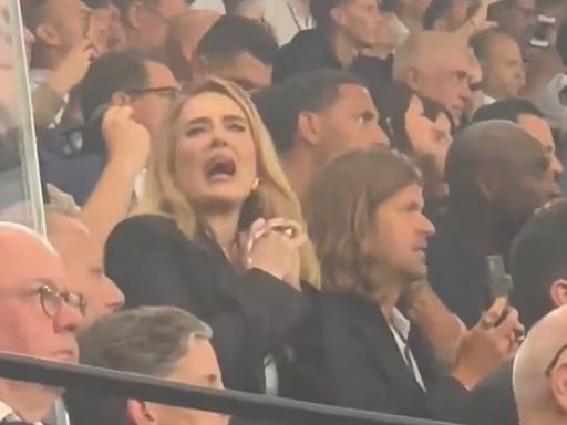 Adele hilariously scolds football fans in viral clip as she cheers on England's Euros 2024 semi-final win