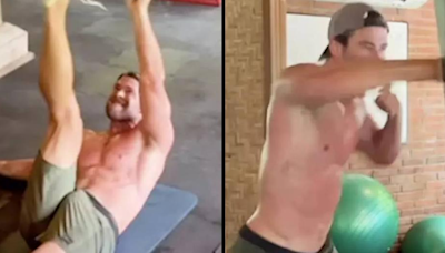 Chris Hemsworth leaves fans in shock after he shows off bulge in workout video