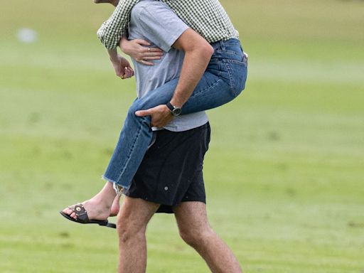 Sophie Turner Gets a Piggyback Ride From Boyfriend Peregrine Pearson During Polo Match