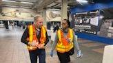 MTA leaders spend time with transit workers on the job