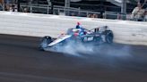 Marco Andretti reacts after Indy 500 crash, hitting the wall