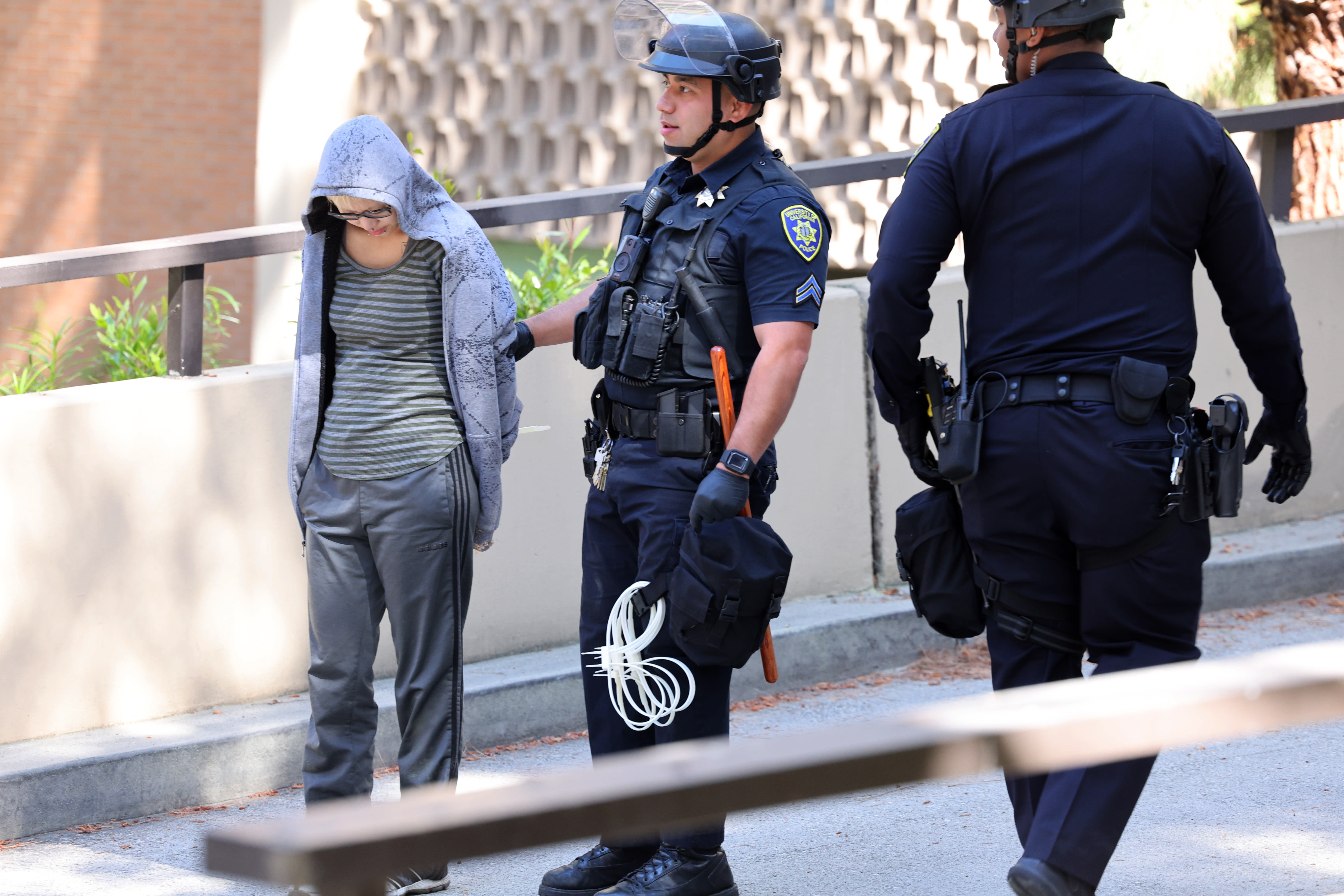 Dozens detained at UCLA parking garage following protests and violence over Gaza war