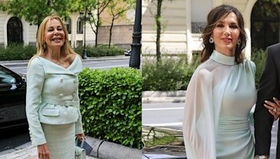 Ana Obregón y Paloma Lago, con looks conjuntados en la boda de Javier García Obregón y Eugenia Gil