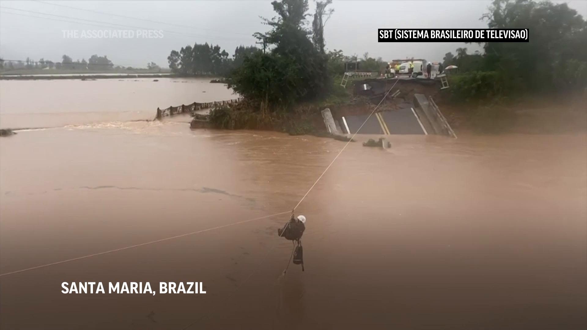 Death toll from heavy rains in southern Brazil jumps to 29, with 60 more still mising