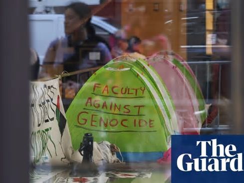 New York sees first US faculty-led Gaza protest encampment at the New School