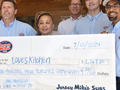 Jersey Mike’s presents grand opening funds to LOVE’s Kitchen