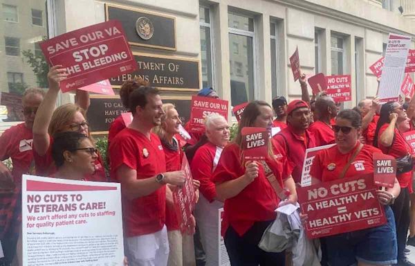 Nurses Rally at VA Headquarters in DC to Protest Staffing Reductions