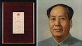 Menu signed by Mao Zedong sold for quarter million euros at auction