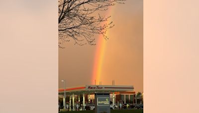 Rainbows to start a soggy Thursday morning