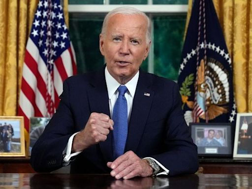 Biden sidesteps hard truths in first speech since quitting race