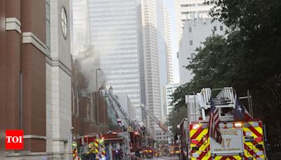 Historic first Baptist Dallas church sanctuary severely damaged by fire - Times of India