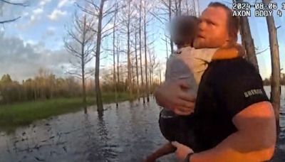 Video shows Florida deputy rescue missing child with autism wandering into pond