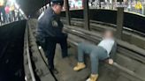 VIDEO: NYPD cops jump onto Bronx subway tracks to save fallen rider as train approaches