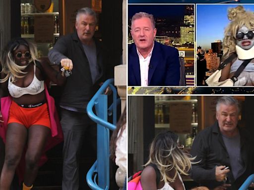 ‘Crackhead Barney’ says she was ‘maimed’ by Alec Baldwin during coffee shop incident as she dons diaper, bares chest in surreal Piers Morgan interview