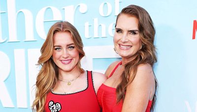 Brooke Shields and Daughter Rowan Match in Figure-Hugging Red Dresses for Sweet Red Carpet Date