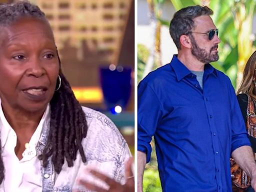 Whoopi Goldberg defendió las muestras de afecto de Ben Affleck y J.Lo mientras negocian su divorcio