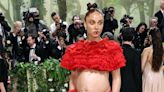 Adwoa Aboah Announces Pregnancy in Crop Top and Bubble Skirt at the 2024 Met Gala