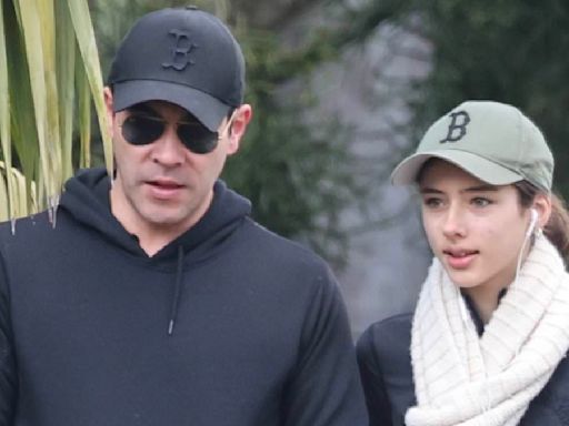 James Stewart looks the doting father on walk with daughter Scout, 12