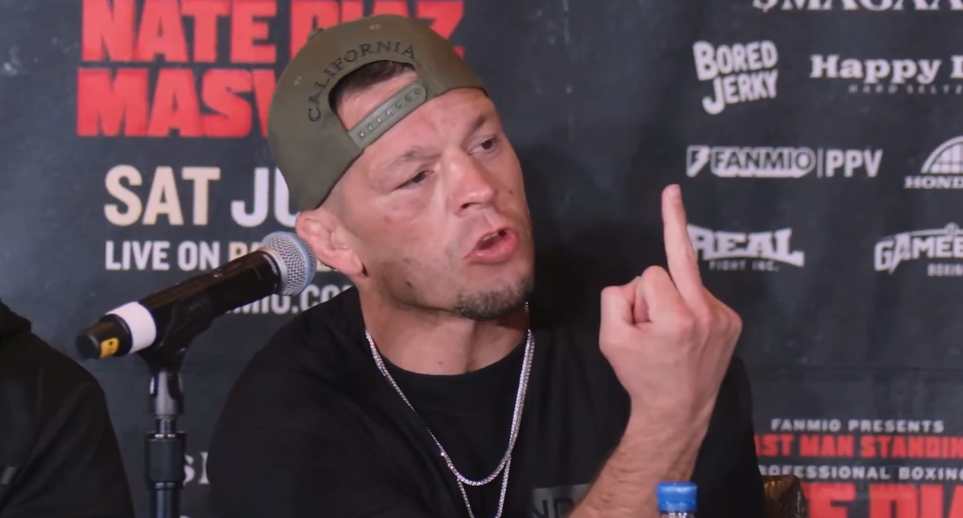 Video: Nate Diaz loses cool, threatens influencer N3on after getting trolled at press conference