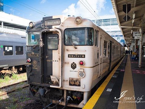 到九州旅遊必搭特色觀光列車，指宿玉手箱號內空間設計、紀念品、海景座位分享