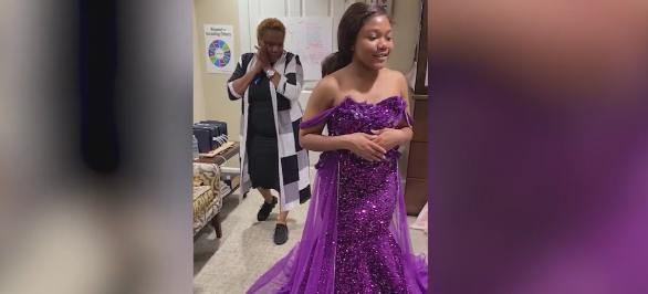 Hand-made prom dress for Midstate high school graduate signifies promise kept