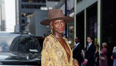 Jodie Turner-Smith Puts a Boho Twist on the Cowboy Trend in a Crochet Poncho