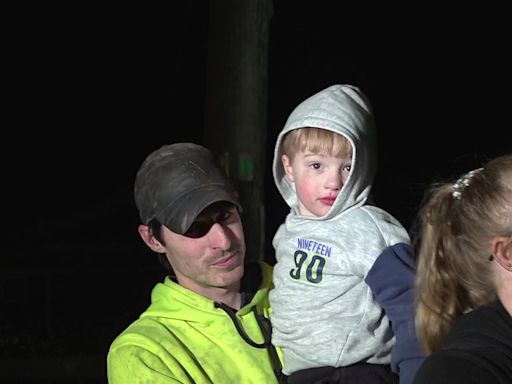 Emotional scenes as missing boy is reunited with his parents