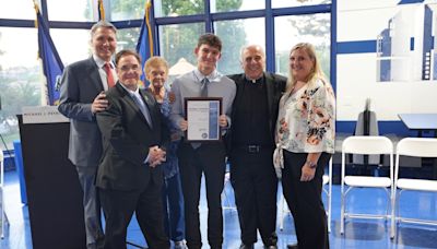 Monsignor Farrell High School senior presented with 2024 Petrides Student Award for Excellence
