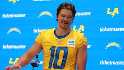 Chargers News: Herbert Teases Harbaugh's QB Skills in Fun Training Camp Moment