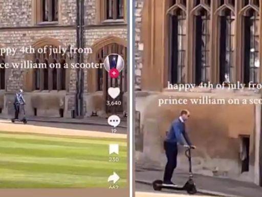 Prince William entering Windsor Castle on electric scooter was not on our 2024 bingo card. Video is viral