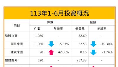 上半年我國對外投資金額257.31億美元 超車去年全年