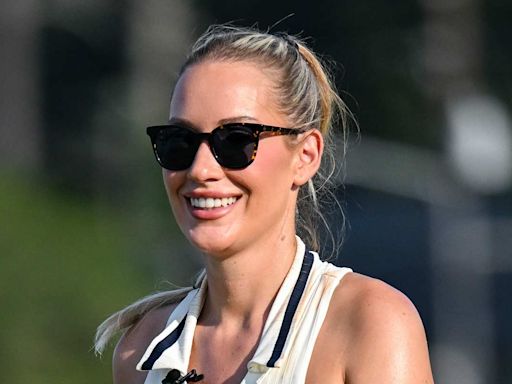 Paige Spiranac Brings Tenniscore to the Golf Course in White Mini Skirt