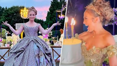 J.Lo posts from her 'Bridgerton'-themed 55th birthday party