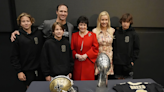 WATCH NOW: Drew Brees' boys right at home in Saints facility