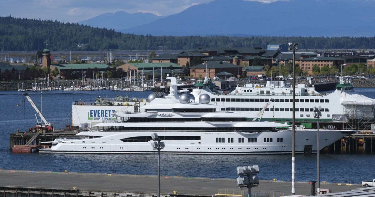 A seized superyacht shows up in Everett — minus one Russian oligarch owner